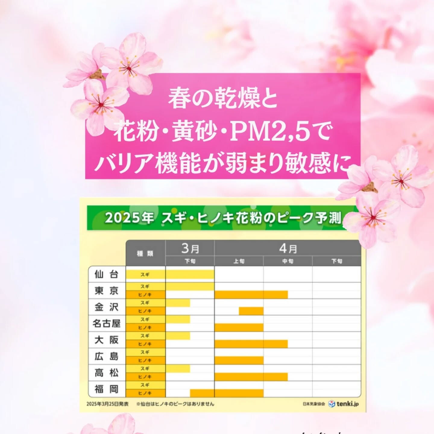 🌸 春の美肌対策　